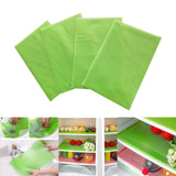 Maxbell 4 Pieces Refrigerator Liners Reusable Kitchen Table Pad for Drawer Home Green