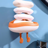 Maxbell Wall Mounted Soap Holder Portable Container Accessories for Bathroom Kitchen White