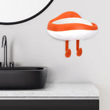 Maxbell Wall Mounted Soap Holder Portable Container Accessories for Bathroom Kitchen Orange