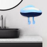 Maxbell Wall Mounted Soap Holder Portable Container Accessories for Bathroom Kitchen Light blue