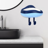 Maxbell Wall Mounted Soap Holder Portable Container Accessories for Bathroom Kitchen Dark blue