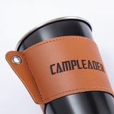 Maxbell Portable PU Leather Cup Holder Heat Resistant for Beverage Cups Coffee