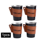 Maxbell Portable PU Leather Cup Holder Heat Resistant for Beverage Cups Coffee