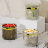 Maxbell Vegetable Storage Box with Drain Basket for Fruits Chopped Green Onion Clear