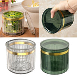 Maxbell Vegetable Storage Box with Drain Basket for Fruits Chopped Green Onion Clear