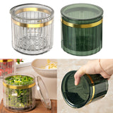 Maxbell Vegetable Storage Box with Drain Basket for Fruits Chopped Green Onion Clear