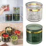 Maxbell Vegetable Storage Box with Drain Basket for Fruits Chopped Green Onion Clear