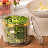 Maxbell Vegetable Storage Box with Drain Basket for Fruits Chopped Green Onion Clear