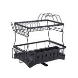 Maxbell 2 Tiers Dish Drying Rack with Drain Tray for Kitchen Dining Room Restaurant