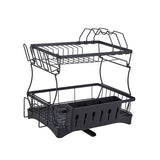 Maxbell 2 Tiers Dish Drying Rack with Drain Tray for Kitchen Dining Room Restaurant