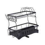 Maxbell 2 Tiers Dish Drying Rack with Drain Tray for Kitchen Dining Room Restaurant