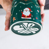 Maxbell 400ml Coffee Milk Tea Cups Decorative for Holiday Green