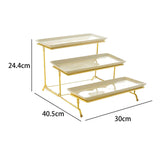 Maxbell 3 Tier Serving Tray Set Porcelain Tiered Serving Tray Platters for Cake