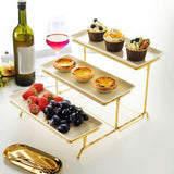 Maxbell 3 Tier Serving Tray Set Porcelain Tiered Serving Tray Platters for Cake