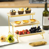 Maxbell 3 Tier Serving Tray Set Porcelain Tiered Serving Tray Platters for Cake