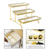 Maxbell 3 Tier Serving Tray Set Porcelain Tiered Serving Tray Platters for Cake