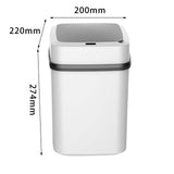Maxbell Induction Trash Bin Multipurpose Automatic Dustbin for Study Bedroom Office Induction+Button 13L