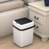 Maxbell Induction Trash Bin Multipurpose Automatic Dustbin for Study Bedroom Office Induction+Button 13L