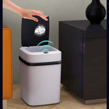 Maxbell Induction Trash Bin Multipurpose Automatic Dustbin for Study Bedroom Office Induction+Button 13L