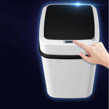 Maxbell Induction Trash Bin Multipurpose Automatic Dustbin for Study Bedroom Office Induction+Button 13L