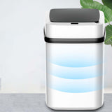 Maxbell Induction Trash Bin Multipurpose Automatic Dustbin for Study Bedroom Office Induction+Button 13L