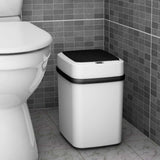 Maxbell Induction Trash Bin Multipurpose Automatic Dustbin for Study Bedroom Office Induction+Button 15L