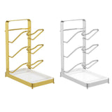 Maxbell 3 Tier Pot Lids Holder Cabinet Spatula Rack for Kitchen Cabinet Accessory Aureate