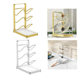 Maxbell 3 Tier Pot Lids Holder Cabinet Spatula Rack for Kitchen Cabinet Accessory Aureate