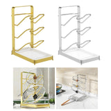 Maxbell 3 Tier Pot Lids Holder Cabinet Spatula Rack for Kitchen Cabinet Accessory Aureate
