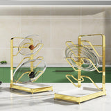 Maxbell 3 Tier Pot Lids Holder Cabinet Spatula Rack for Kitchen Cabinet Accessory Aureate