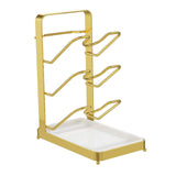 Maxbell 3 Tier Pot Lids Holder Cabinet Spatula Rack for Kitchen Cabinet Accessory Aureate