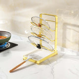 Maxbell 3 Tier Pot Lids Holder Cabinet Spatula Rack for Kitchen Cabinet Accessory Aureate