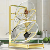 Maxbell 3 Tier Pot Lids Holder Cabinet Spatula Rack for Kitchen Cabinet Accessory Aureate