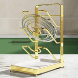 Maxbell 3 Tier Pot Lids Holder Cabinet Spatula Rack for Kitchen Cabinet Accessory Aureate