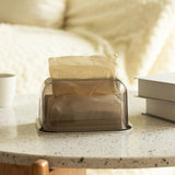 Maxbell Tissue Cover Tissue Paper Storage for Tabletop Living Room Dining Table Brown
