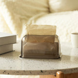 Maxbell Tissue Cover Tissue Paper Storage for Tabletop Living Room Dining Table Brown