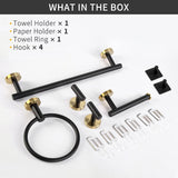 Maxbell Bathroom Hardware Set Bathroom Accessories Kit for Washroom Hotel Home 7Pcs