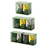 Maxbell Seasoning Box Set with Cover and Spoon Condiment Jars for Spice Sugar Salt 2 Grids