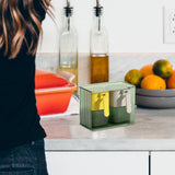 Maxbell Seasoning Box Set with Cover and Spoon Condiment Jars for Spice Sugar Salt 2 Grids