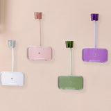 Maxbell Hair Dryer Holder Blow Dryer Rack with Phone Holder for Bedroom Hotel Shower Argent