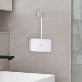 Maxbell Hair Dryer Holder Blow Dryer Rack with Phone Holder for Bedroom Hotel Shower Argent