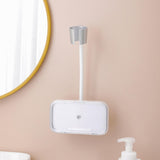 Maxbell Hair Dryer Holder Blow Dryer Rack with Phone Holder for Bedroom Hotel Shower Argent