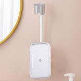 Maxbell Hair Dryer Holder Blow Dryer Rack with Phone Holder for Bedroom Hotel Shower Argent