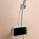 Maxbell Hair Dryer Holder Blow Dryer Rack with Phone Holder for Bedroom Hotel Shower Argent