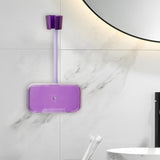 Maxbell Hair Dryer Holder Blow Dryer Rack with Phone Holder for Bedroom Hotel Shower Amaranth