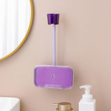 Maxbell Hair Dryer Holder Blow Dryer Rack with Phone Holder for Bedroom Hotel Shower Amaranth