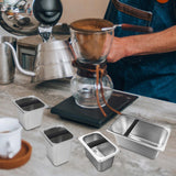Maxbell Stainless Steel Coffee Knocking Box with Rubber Bar Easily Clean Heavy Duty Size M