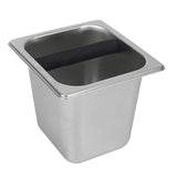 Maxbell Stainless Steel Coffee Knocking Box with Rubber Bar Easily Clean Heavy Duty Size M