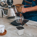 Maxbell Stainless Steel Coffee Knocking Box with Rubber Bar Easily Clean Heavy Duty Size M