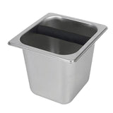 Maxbell Stainless Steel Coffee Knocking Box with Rubber Bar Easily Clean Heavy Duty Size L